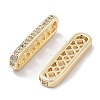 Brass Micro Pave Clear Cubic Zirconia Multi-Strands Links X-KK-B082-16G-1