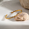 304 Stainless Steel Cuff Bangles for Women LS-BJEW-H635-01G-1