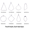 304 Stainless Steel Wire Pendants STAS-SC0001-02P-2