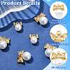 6Pcs 3 Styles Brass Plastic Pearl Pendants KK-CJ0005-53-3