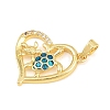 Brass Micro Pave Clear Cubic Zirconia Pendants CU-CBADB0D-04B-G-2