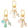 3Pcs Alloy Enamel Pendant Decorations HJEW-YW00299-1