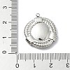 304 Stainless Steel Pendant Cabochon Settings STAS-L022-339P-04-3