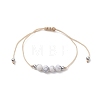 3Pcs 3 Style Synthetic Howlite Braided Bead Bracelets Set BJEW-JB09334-10-3