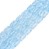 Transparent Crackle Glass Beads Strands GLAA-NH0001-04-A08-1