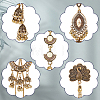 8 Pairs 8 Style Zinc Alloy Dangle Stud Earrings for Women EJEW-AN0003-16-6