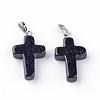 Synthetic Blue Goldstone Pendants G-J354-03-2