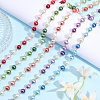 5Pcs 5 Color Handmade Glass Pearl Beaded Chain AJEW-CA0003-32-4