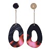 Cellulose Acetate(Resin) Dangle Stud Earrings EJEW-JE03121-03-2