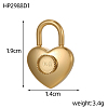 Heart Lock 304 Stainless Steel Pendants Cabochon Settings STAS-OY007-08G-2