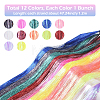 12Pcs 12 Colors Laser PET Hair Wig OHAR-SP0001-05B-2