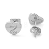 Rack Plating Brass Micro Pave Clear Cubic Zirconia Stud Earrings EJEW-K299-01P-Z-4