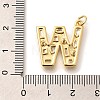 Brass Micro Pave Clear Cubic Zirconia Pendants KK-G521-01G-W-3