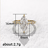 Brass Pave Cubic Zirconia Finger Rings FS-WG1A7FF-09-3