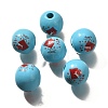 Valentine's Day Element Printed Wood Beads WOOD-R002-01-26-1