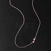 1mm Rack Plating Brass Twisted Chain Necklaces for Women Men MAK-L044-31RG-3