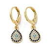 Real 18K Gold Plated Brass Dangle Leverback Earrings EJEW-Q797-13B-1