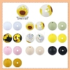 70Pcs 10 Styles Silicone Focal Beads SIL-SZ0002-31-2