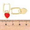 Brass Heart Hoop Earrings EJEW-C174-04G-7