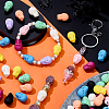 54Pcs 9 Colors Rubberized Style Opaque Acrylic Beads SACR-PH0002-38-4