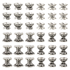 60Pcs 4 Styles Tibetan Style Alloy Bead Caps FIND-TA0002-98-12