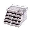 5-Tier PET Plastic Jewelry Storage Drawer Boxes CON-N016-01B-2