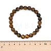 Natural Tiger Eye Beaded Stretch Bracelets X-BJEW-F203-04-4