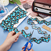 Ethnic Style Embroidery Polyester Wavy Lace Trims OCOR-WH0060-75A-3