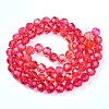 Baking Paint Transparent Glass Beads Strands DGLA-A035-T8mm-A02-3