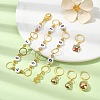 5Pcs Cat Number Knitting Row Counter Chains & Locking Stitch Markers Kits HJEW-JM01561-3