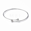 Tarnish Resistant Adjustable 304 Stainless Steel Wire Cuff Bangle Making MAK-F286-02P-2