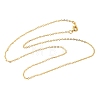 Brass Cable Chain Necklaces X-SW028-G-3