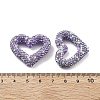 Heart Shape Polymer Clay Rhinestone Beads CLAY-NH0001-09B-08-4