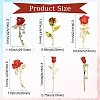 5Pcs 5 Styles Rose Flower Alloy Resin Lapel Pin Brooches for Backpack Clothes JEWB-CJ0003-53-2