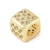 Brass Micro Pave Clear Cubic Zirconia European Beads LS-KK-K368-01G-11-2