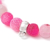 Natural Weathered Agate Beads Stretch Bracelets for Women BJEW-JB11412-01-3
