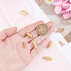 6Pcs Brass Slide Lock Clasps KK-BBC0027-58A-3