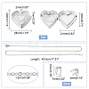 Heart Pendant Necklace DIY Making Kit DIY-DC0001-19-4