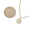 Clover Brass Micro Pave Cubic Zirconia Charms Pendant Necklaces NJEW-JN04958-01-3