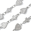 Hammered 304 Stainless Steel Triangle & Cross Link Chains SA-CBA21A8-01P-02-1