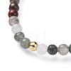 Natural Bloodstone Stretch Bracelets BJEW-JB04556-04-2