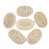 Handmade Reed Cane/Rattan Woven Beads WOVE-T006-087-1