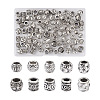 Craftdady 100Pcs 10 Style Tibetan Style Alloy European Beads FIND-CD0001-34-1