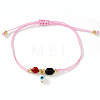 Bohemian Evil Eye Glass Charm Adjustable Bracelets PL4267-6-1