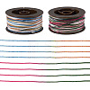 2 Rolls 2 Colors Segment Dyed Round Polyester Twisted Cords OCOR-TA0003-71-3