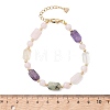Natural Rose Quartz & Prehnite & Quartz Crystal & Amethyst Beaded Bracelets for Women BJEW-JB13661-4