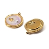 304 Stainless Steel Enamel Pendants STAS-I371-04G-02-3