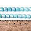 Anti-Tarnish Electroplate Glass Beads Strands EGLA-ZX010-8mm-10-6