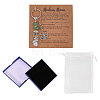 1Pc Gemstone Chip with 201 Stainless Steel Charm Keychains KEYC-CO0001-01B-1