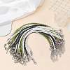 50Pcs Trendy 3MM Round Braided Imitation Leather Cord Bracelet Making BJEW-CL0001-45-7